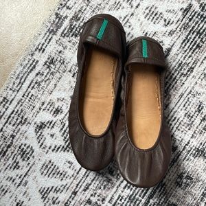 Tieks BROWN flats size 9